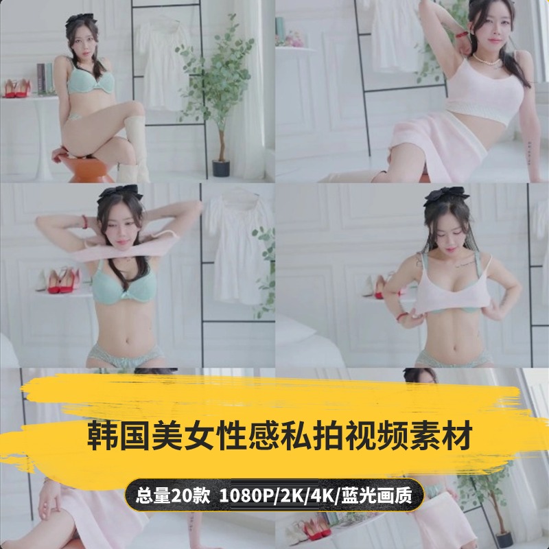 【20款】韩国美女性感私拍视频素材-捷亚素材网