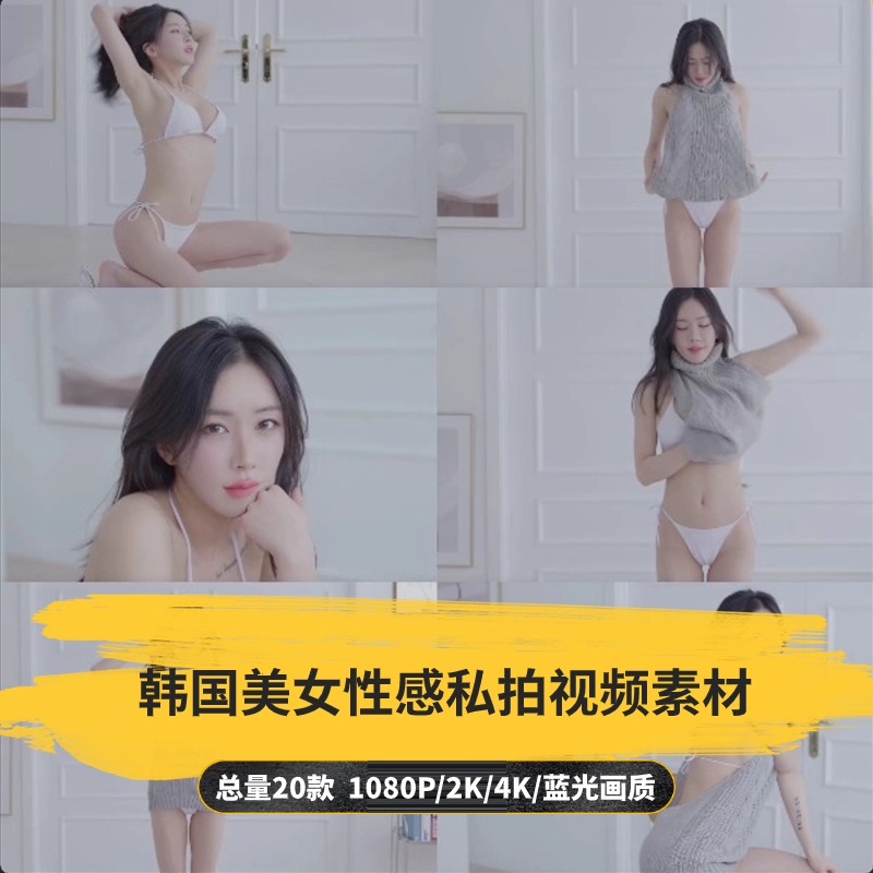 【20款】韩国美女性感私拍视频素材-捷亚素材网