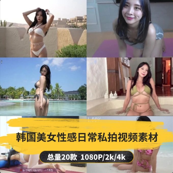 【20款】韩国美女性感日常私拍视频素材
